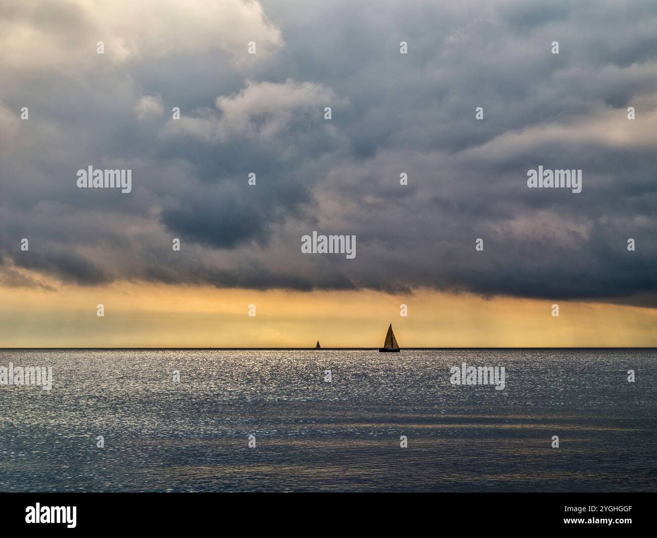 Vue sur la mer Baltique sur les falaises au sud de Schönhagen, Brodersby Banque D'Images