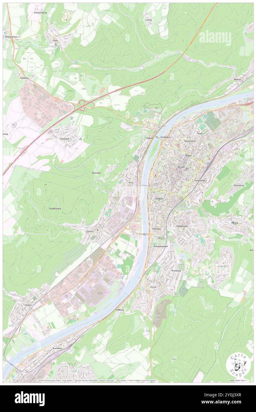 Romerbrucke, DE, Allemagne, Rhénanie-Palatinat, N 49 45' 0'', N 6 37' 12'', carte, Carthascapes carte publiée en 2024. Explorez Cartascapes, une carte qui révèle la diversité des paysages, des cultures et des écosystèmes de la Terre. Voyage à travers le temps et l'espace, découvrir l'interconnexion du passé, du présent et de l'avenir de notre planète. Banque D'Images