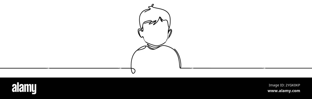 Dessin au trait continu minimaliste représentant un baby sitting et un jeu. Idéal pour les thèmes de garde d'enfants, de parentalité et de développement de la petite enfance Illustration de Vecteur