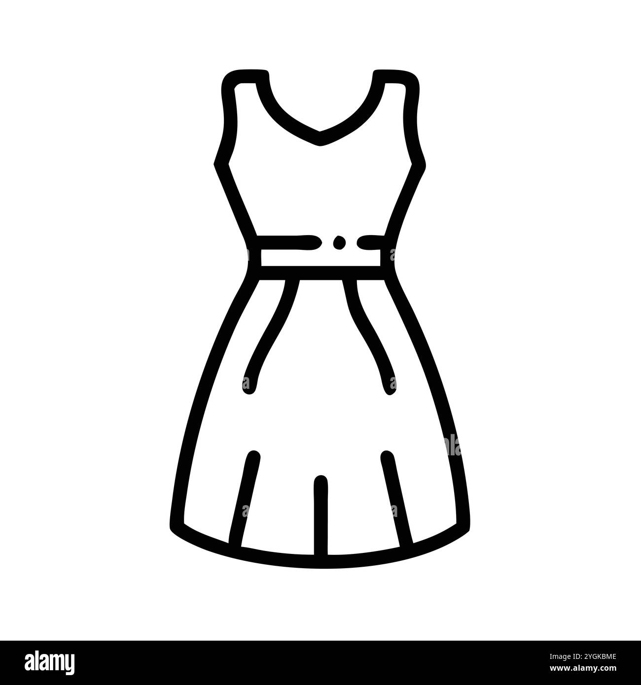 illustration vectorielle simple d'une robe de taille empire , dans un style simple et propre, pour les graphiques d'affaires et de mode. illustration du plat de vêtements. Illustration de Vecteur