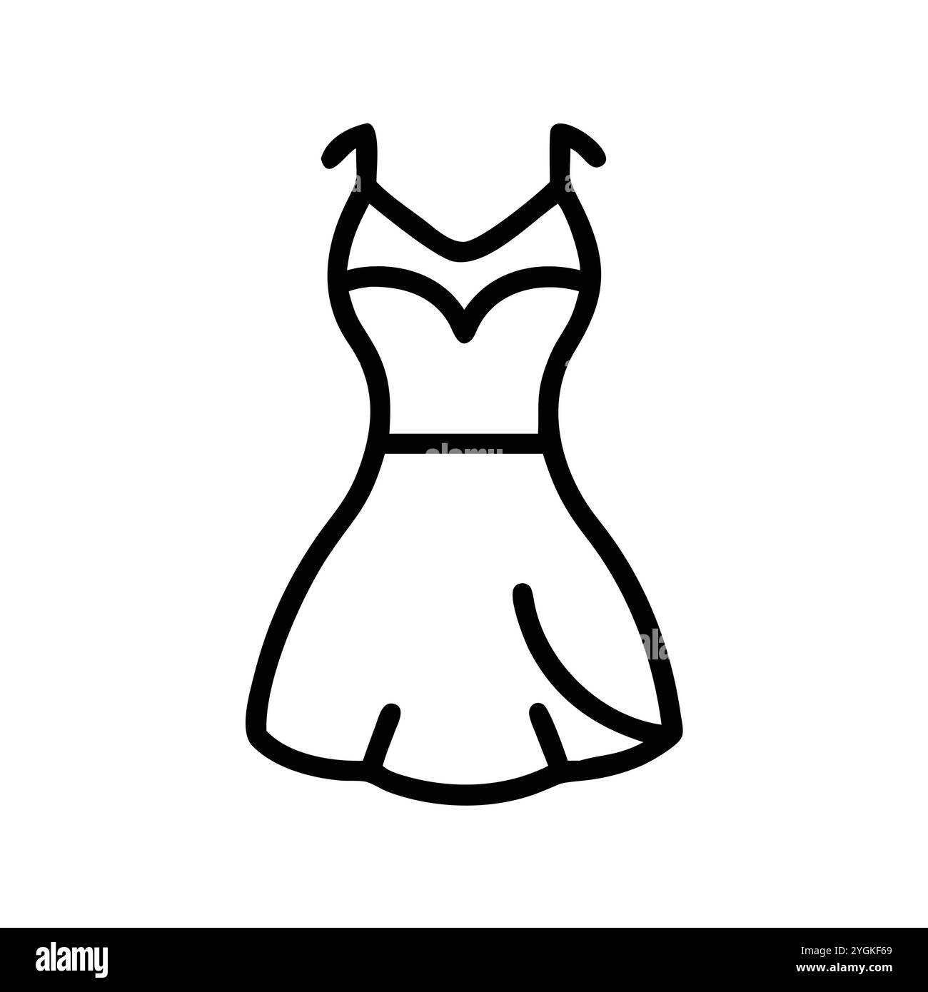 illustration vectorielle simple d'une mini robe , dans un style simple et propre, pour les graphiques d'affaires et de mode. illustration du plat de vêtements. Illustration de Vecteur