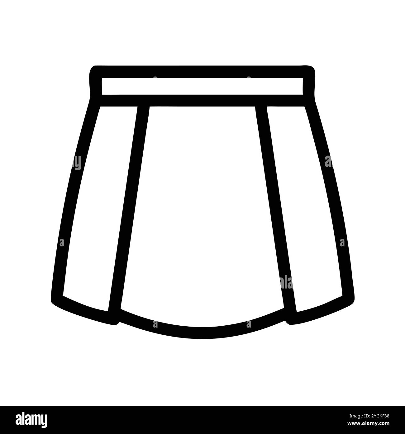 illustration vectorielle simple d'une mini jupe , dans un style simple et propre, pour les graphiques d'affaires et de mode. illustration du plat de vêtements. Illustration de Vecteur