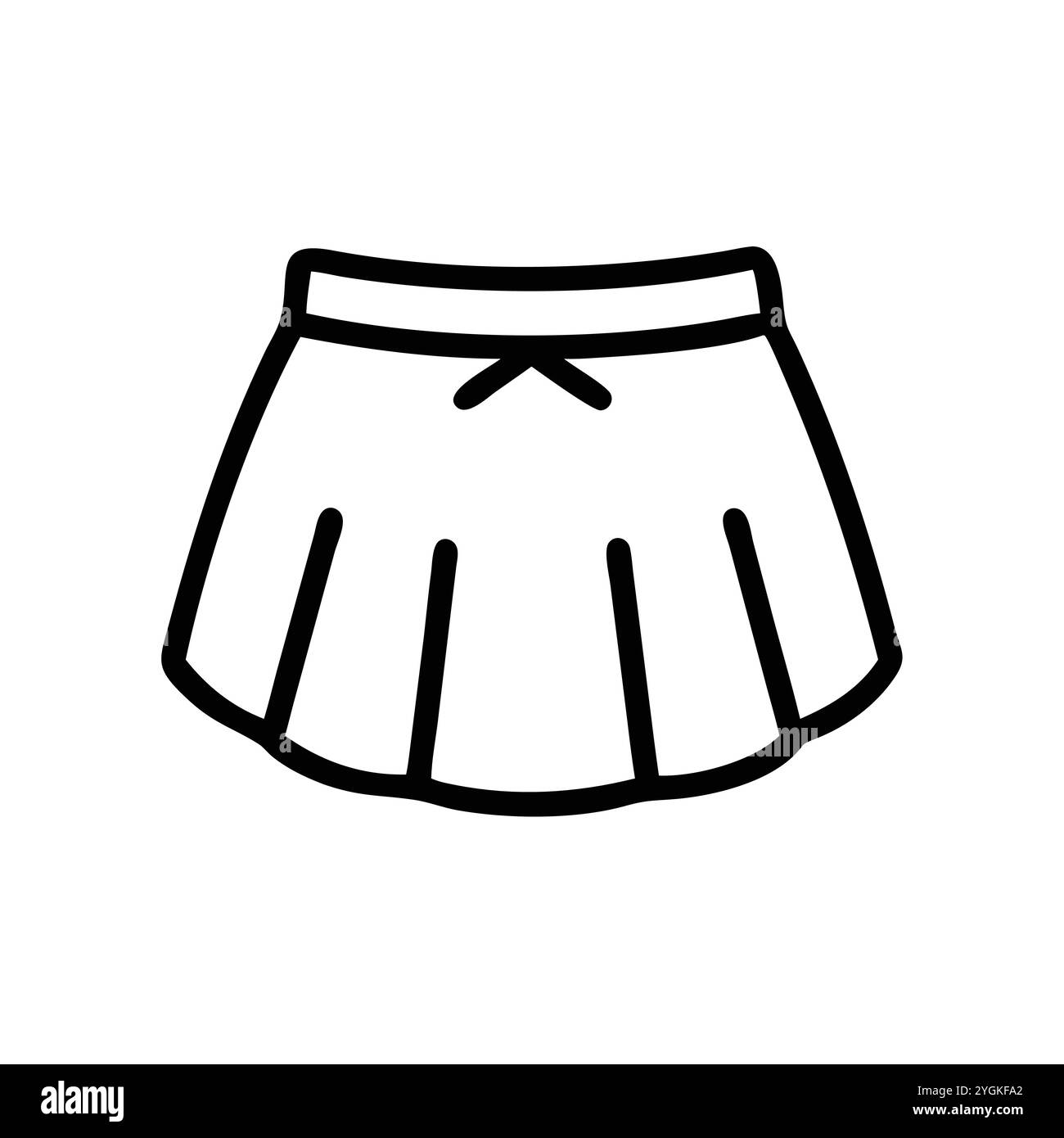 illustration vectorielle simple d'une mini jupe , dans un style simple et propre, pour les graphiques d'affaires et de mode. illustration du plat de vêtements. Illustration de Vecteur