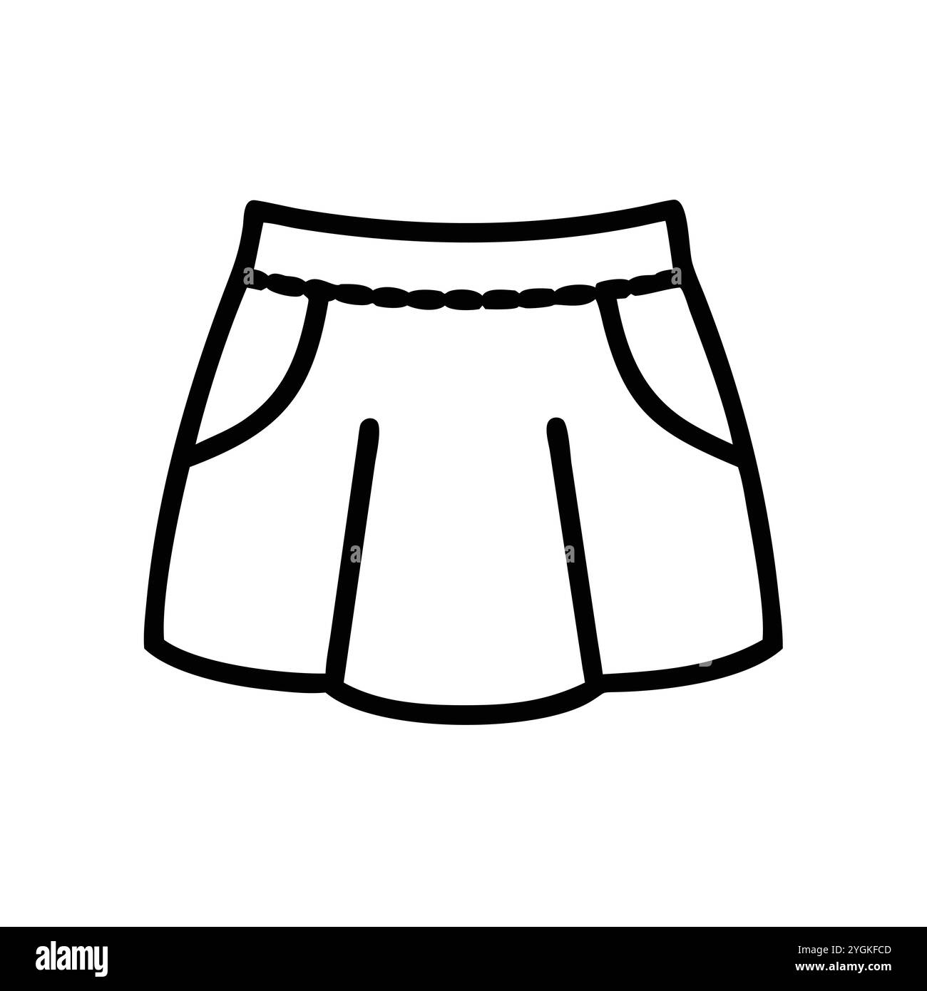 illustration vectorielle simple d'une mini jupe , dans un style simple et propre, pour les graphiques d'affaires et de mode. illustration du plat de vêtements. Illustration de Vecteur