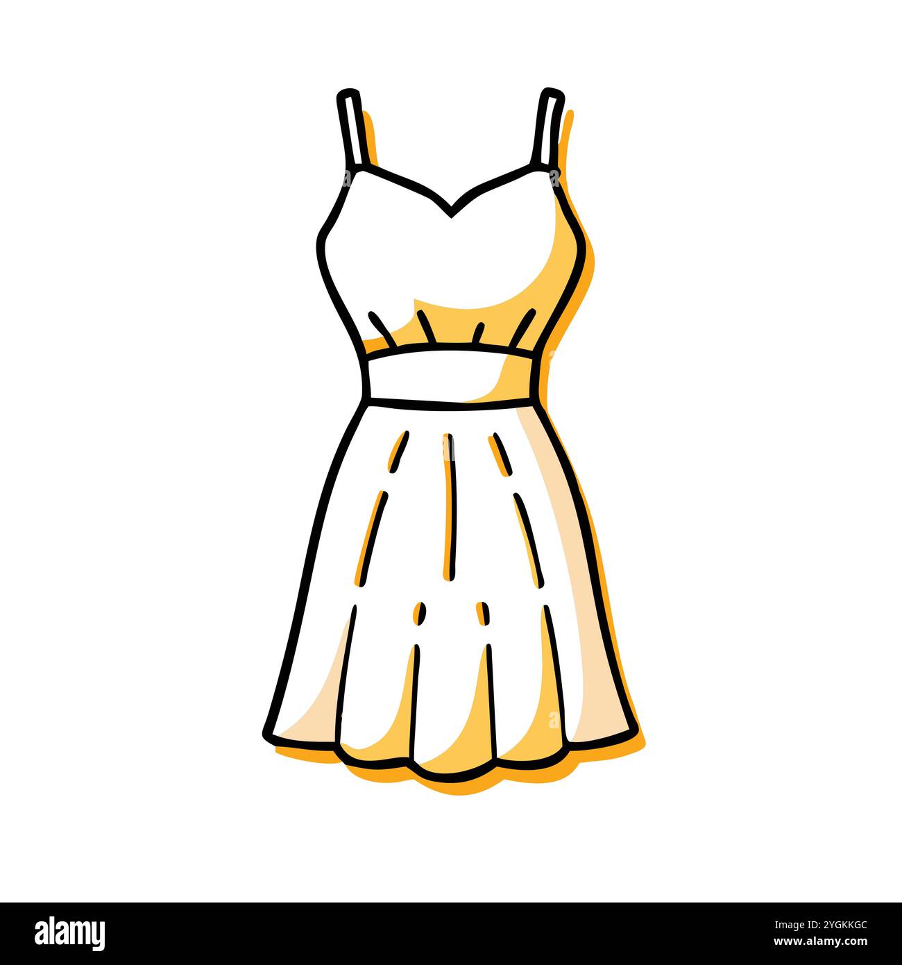 illustration vectorielle simple d'une robe de soleil , dans un style simple et propre, pour les graphiques d'affaires et de mode. illustration du plat de vêtements. Illustration de Vecteur