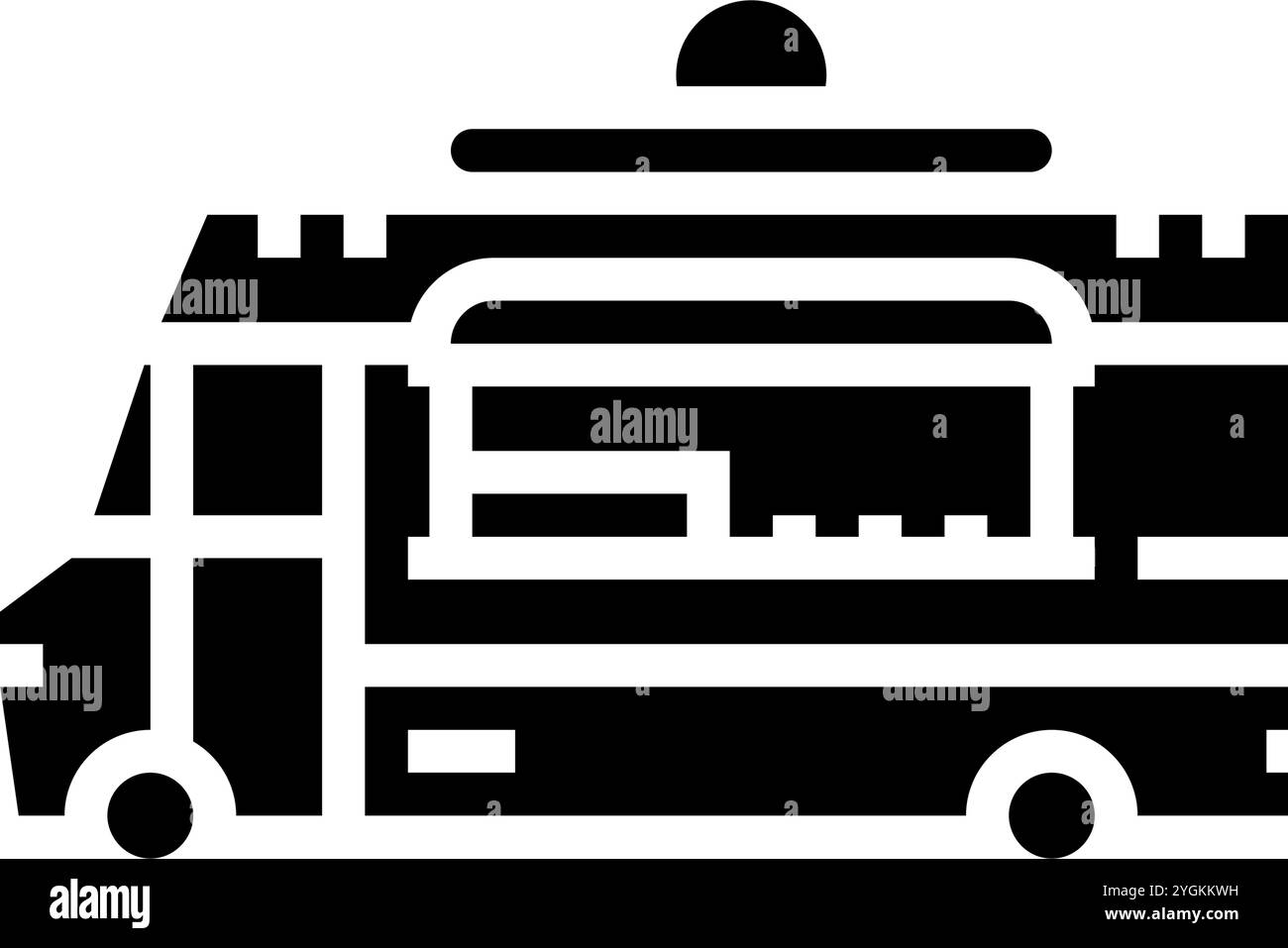 illustration vectorielle d'icône de glyphe de camion de nourriture de rue indienne Illustration de Vecteur