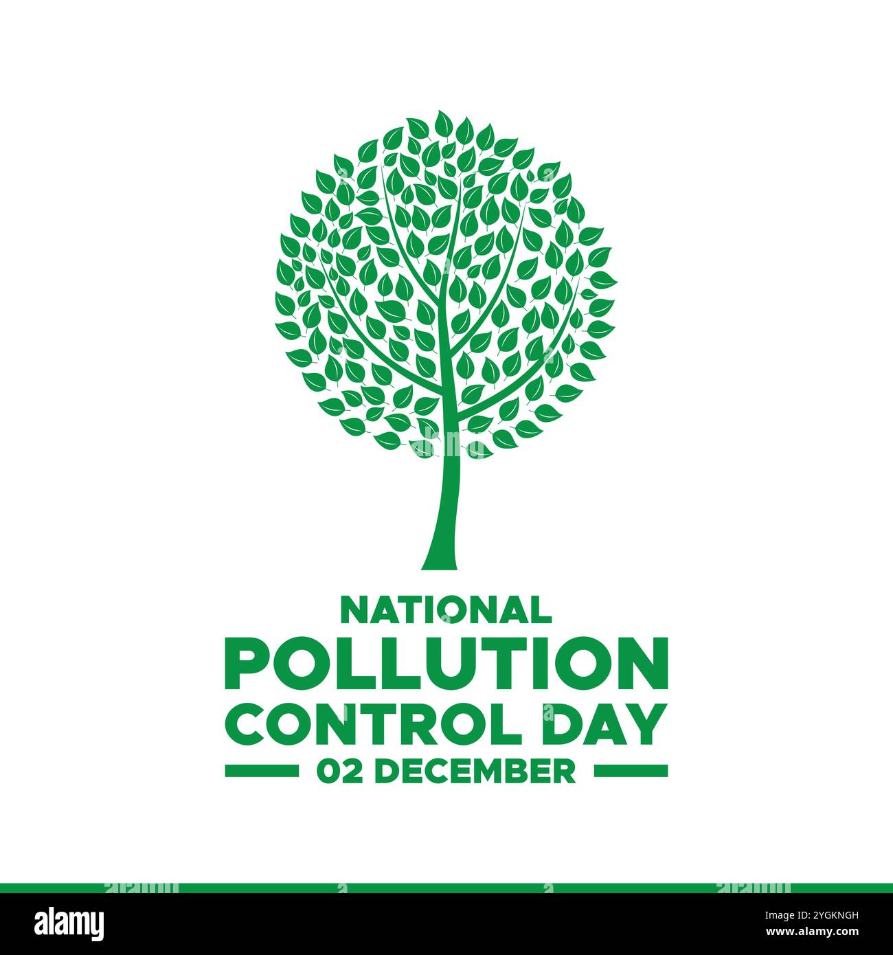 Journée nationale de lutte contre la pollution. 2 décembre. Affiche de la journée nationale de lutte contre la pollution, bannière. Illustration vectorielle. Vecteur de la Journée nationale de lutte contre la pollution Illustration de Vecteur