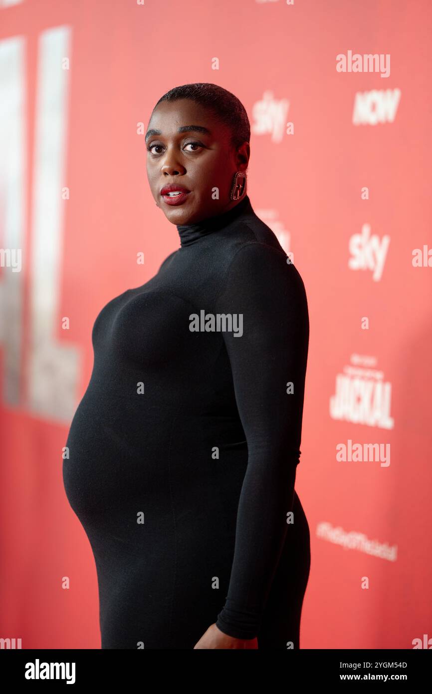 Lashana Lynch assiste à la première photo de 'The Day of the Jackal' à la Villa Wolkonsky à Rome, Italie, le 7 novembre 2024. (Photo de Luca Carlino/NurPhoto)0 crédit : NurPhoto SRL/Alamy Live News Banque D'Images