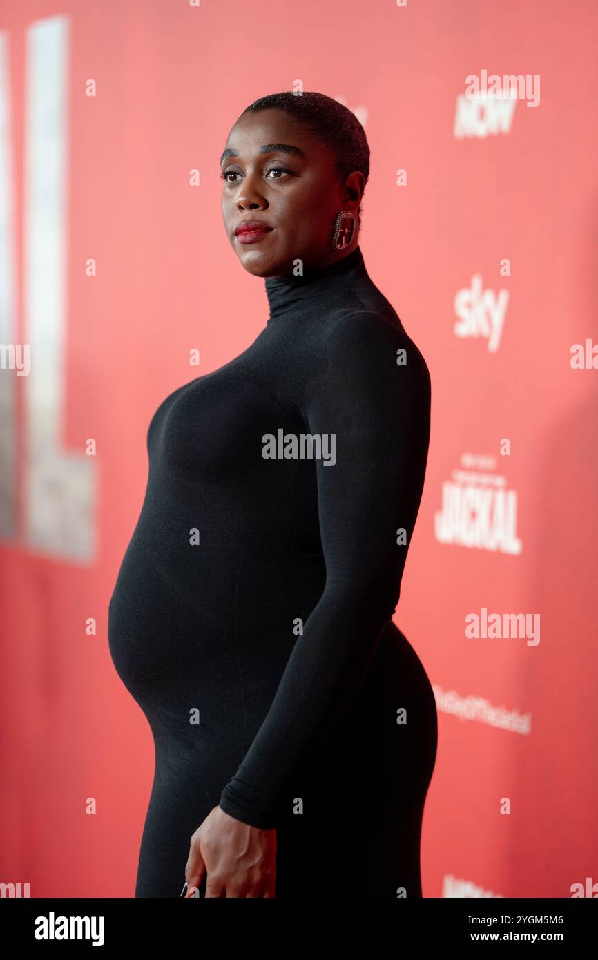 Lashana Lynch assiste à la première photo de 'The Day of the Jackal' à la Villa Wolkonsky à Rome, Italie, le 7 novembre 2024. (Photo de Luca Carlino/NurPhoto)0 crédit : NurPhoto SRL/Alamy Live News Banque D'Images