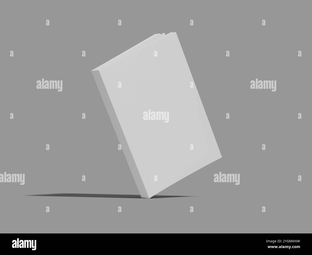 Vue avant maquette blanche à couverture souple Banque D'Images