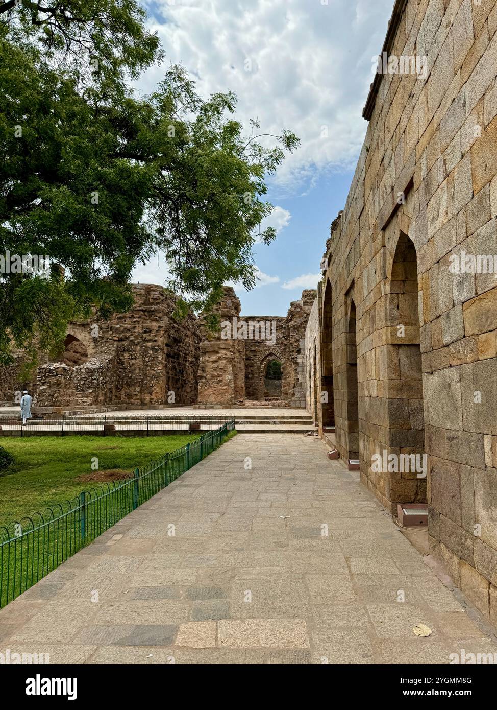 Qutub minar , site du patrimoine mondial de l'UNESCO du 12ème siècle , Delhi , inde Banque D'Images