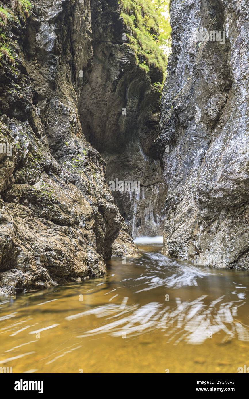 Gorge, ravin, rivière, canyon, Asamklamm, Eschenlohe, contreforts alpins, Bavière, Allemagne, Europe Banque D'Images