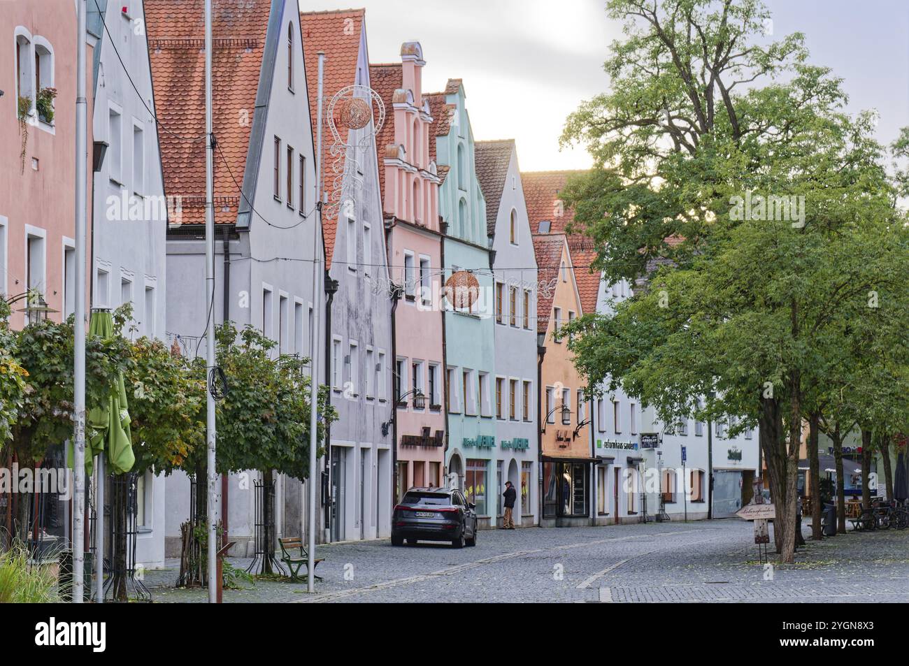 Maisons à Oberer Markt dans le vieux centre-ville de Weiden in der Haut-Palatinat. Weiden OPF, Bavière, Allemagne, Europe Banque D'Images