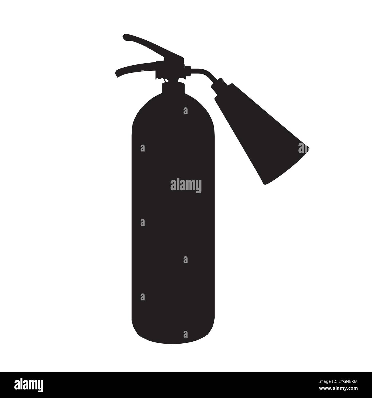 Silhouette extincteur icône Vector Design sur fond blanc. Illustration de Vecteur