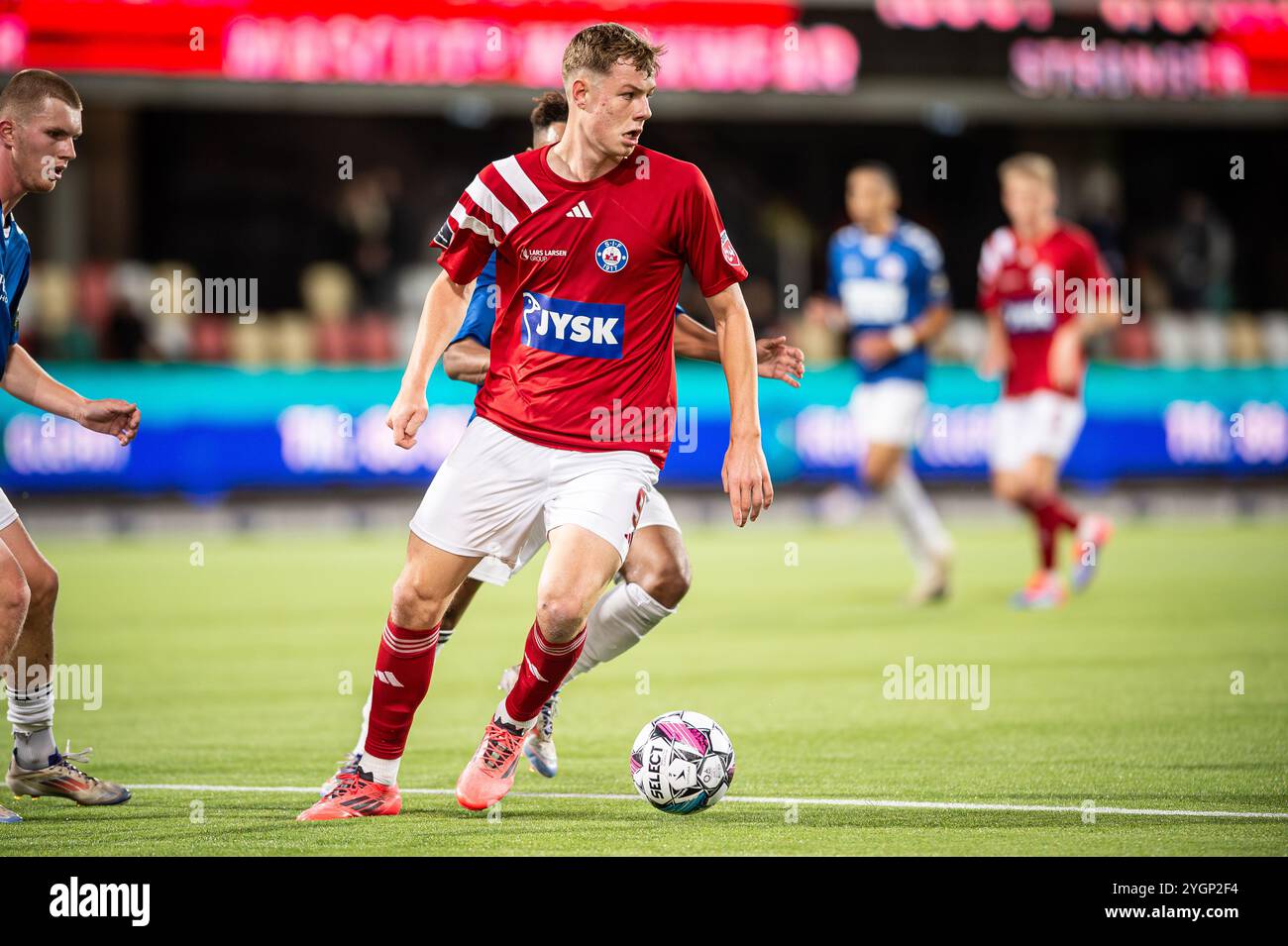 Silkeborg, Danemark. 30 octobre 2024. Alexander Simmelhack (9 ans) de Silkeborg SI vu lors du match danois Oddset Pokalen Cup entre Holbaek et Silkeborg IF au JYSK Park à Silkeborg. Banque D'Images
