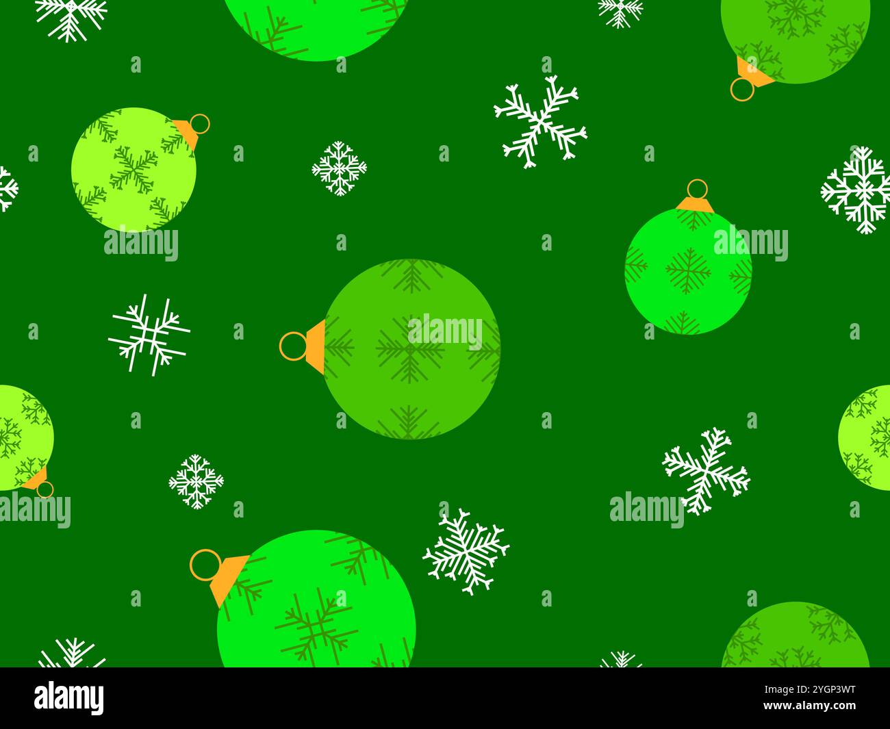 Motif sans couture de boules de Noël. Christmas Tree Balls est décoré de motifs de flocons de neige. Boules d'arbre de Noël. Design de Noël pour emballages, couvertures, Illustration de Vecteur