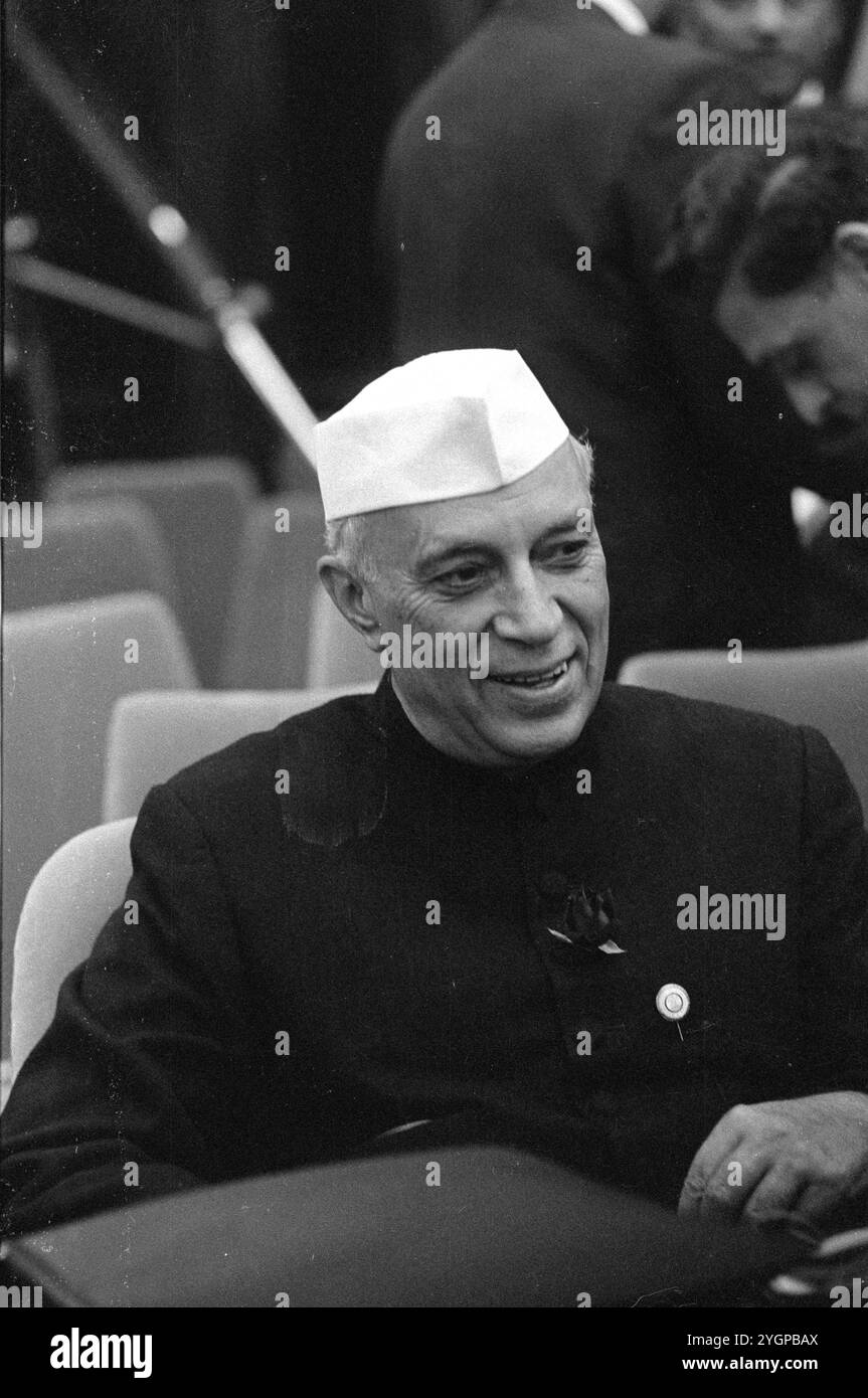 Bẹlgrader Konferẹnz, conférence des états non alignés du 1er au 6 septembre 1961, au cours de laquelle l'Alliance des États non alignés a été créée. Jawaharlal Nehru, premier ministre indien. [traduction automatique] Banque D'Images