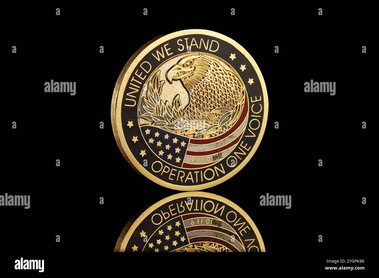 United We Stand Operation One Voice Challenge coin Banque D'Images