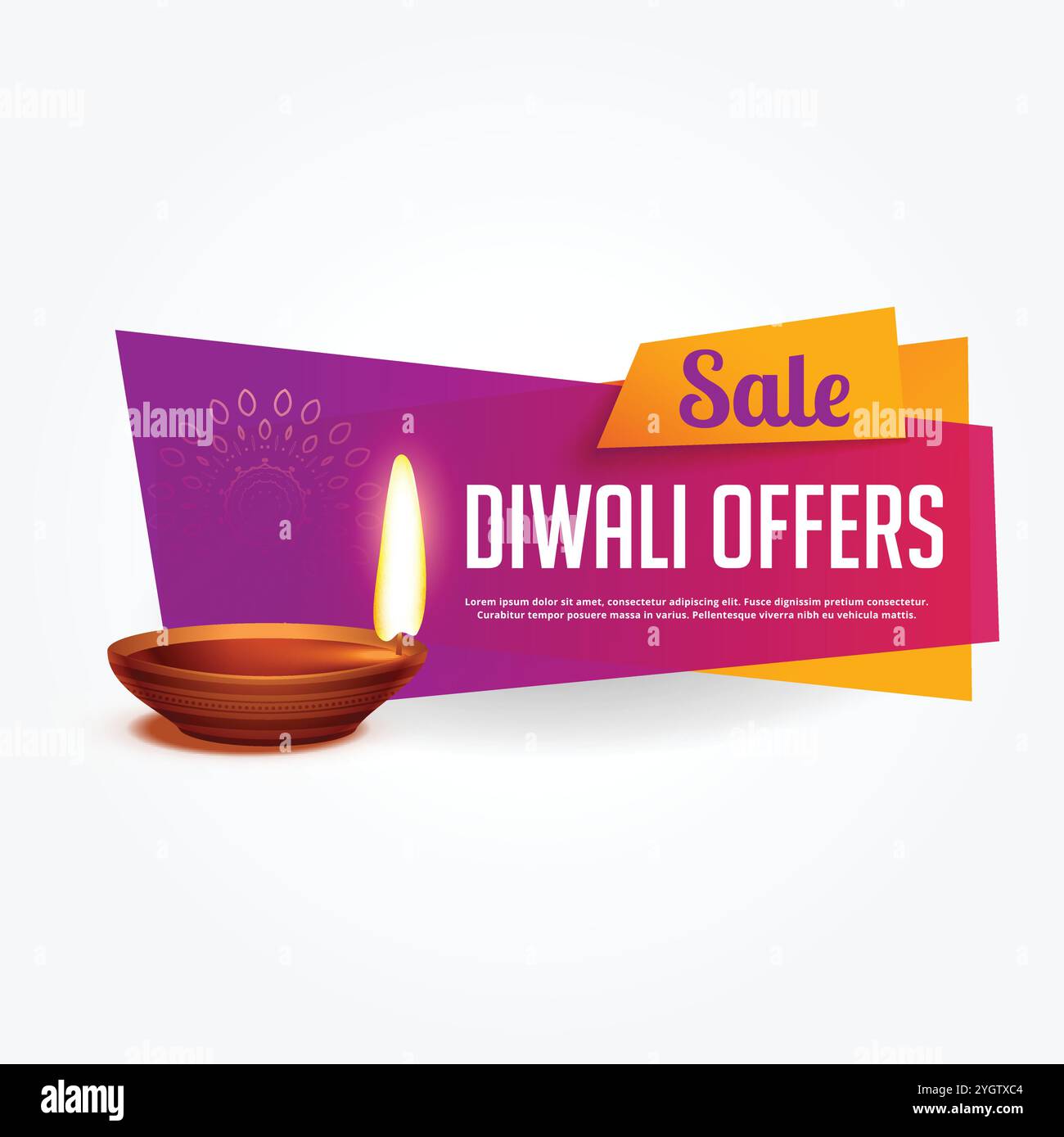 Diwali offre et la vente conception de pièce avec des couleurs vibrantes Illustration de Vecteur