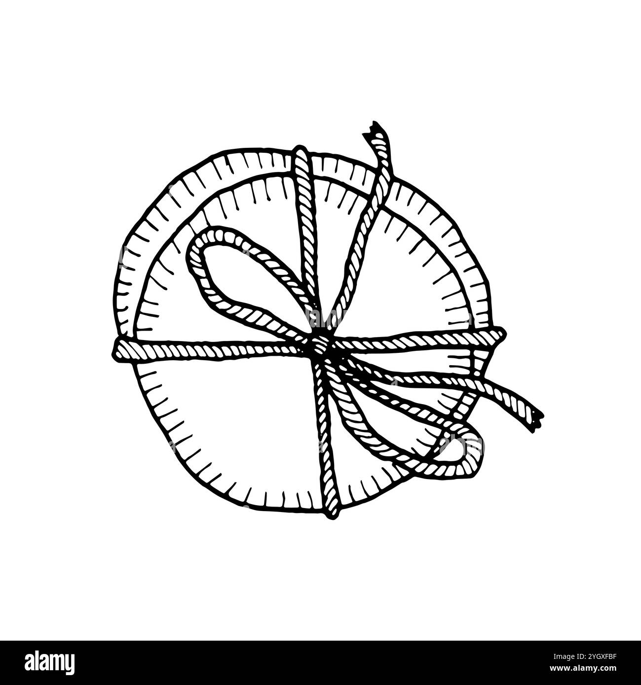 Tampons de coton démaquillants réutilisables pour un style de vie écologique. Croquis de produit de beauté écologique dessiné à la main. Zéro déchet, hygiène, écologie, soins de la peau Illustration de Vecteur