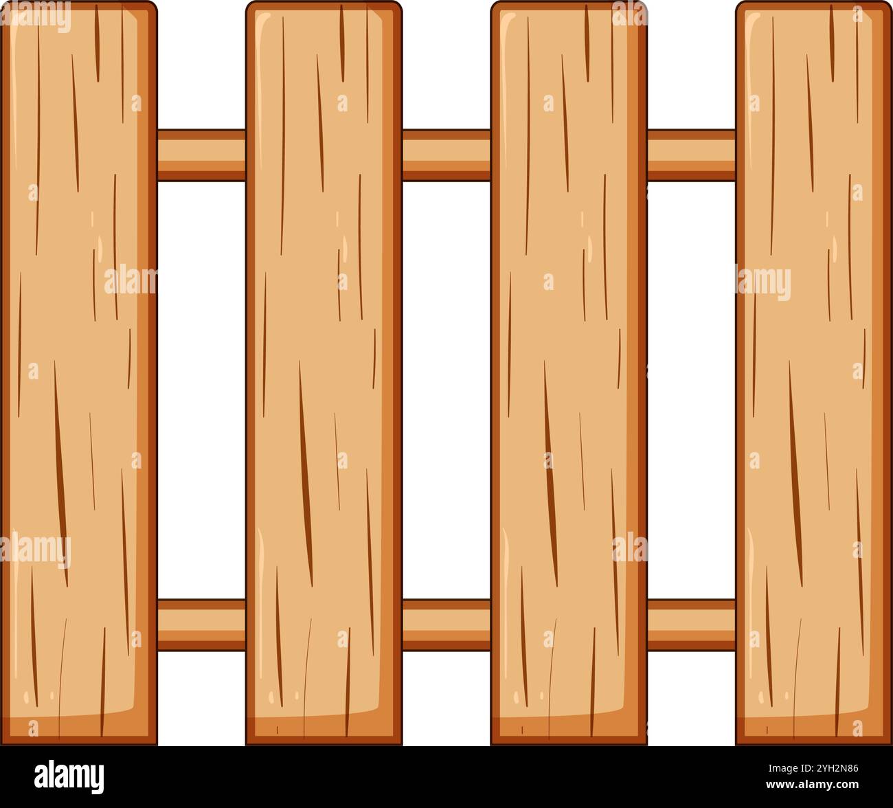 illustration vectorielle de dessin animé en bois de clôture en bois Illustration de Vecteur