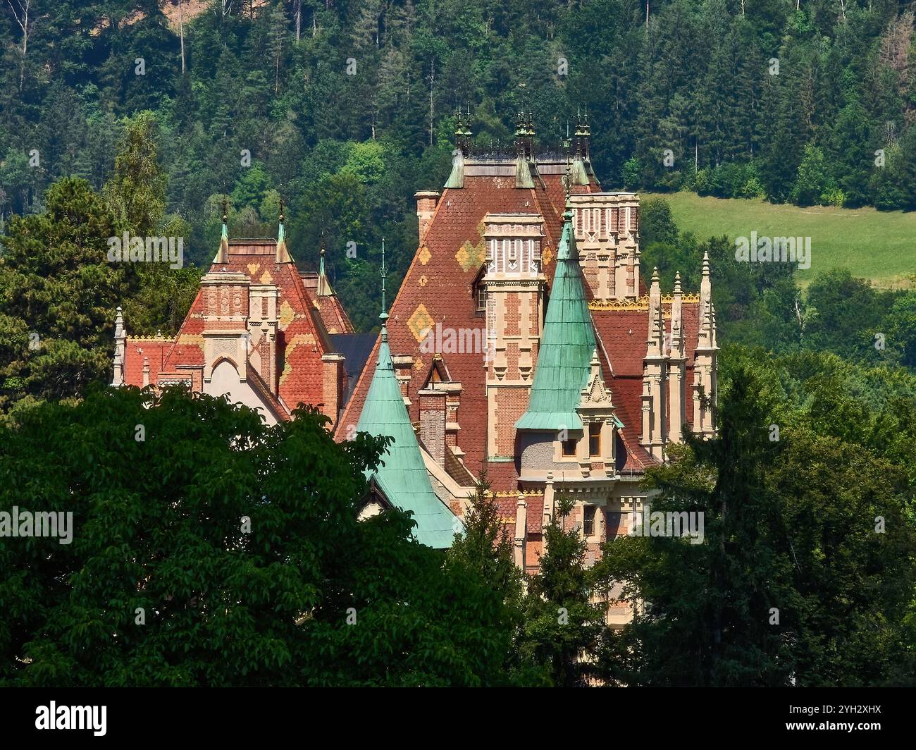 Vues de Rotschild'sches Stiftungshaus (château de Rothchild) à Reichenau an der Rax, Autriche Banque D'Images