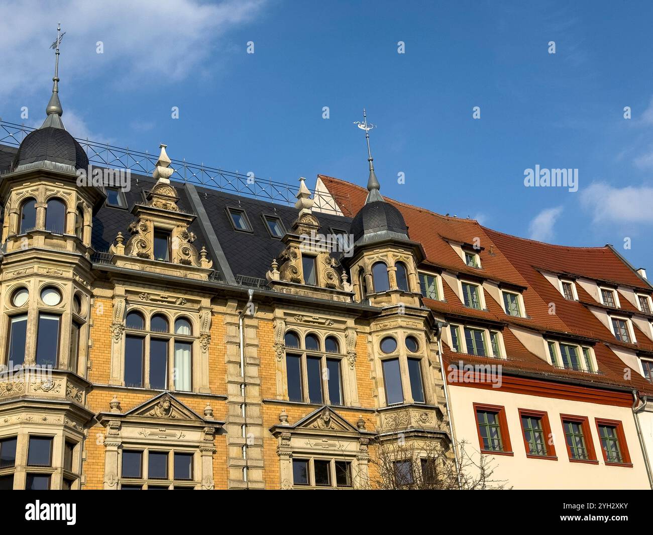 Architecture style moderne et ancien de maison Banque D'Images