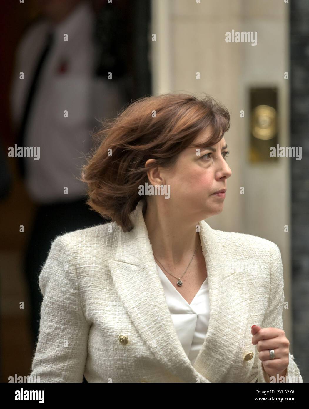 Lucy Powell députée (Lord Présidente du Conseil, leader de la Chambre des communes) à Downing Street, le 30 octobre 2024 Banque D'Images