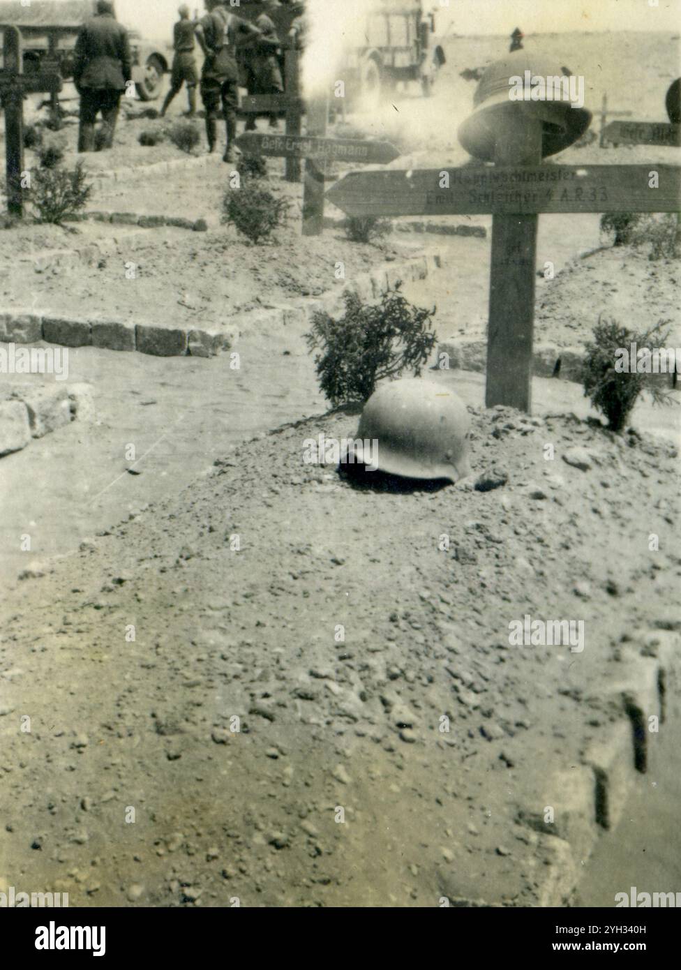 Cimetière allemand près de Derna, Libye, 1942 Banque D'Images