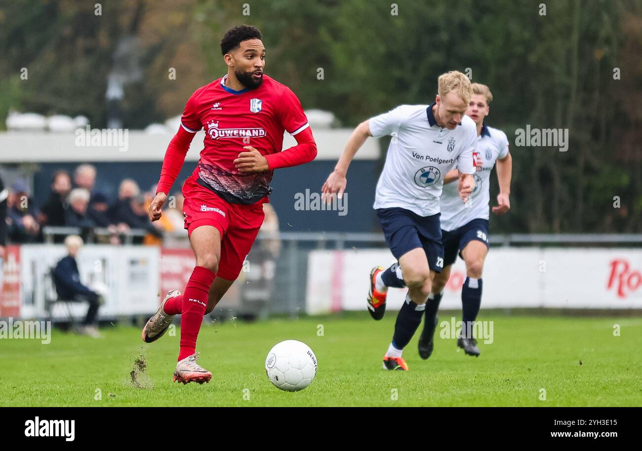 HEEMSTEDE, 09-11-2024, Sportcomplex RCH, Betnation Divisie, Dutch Tweede Divisie Football, saison 2024 / 2025. Match entre Koninklijke HFC - Quick Boys. Joueur de Quick Boys Ivailo Staal. Banque D'Images