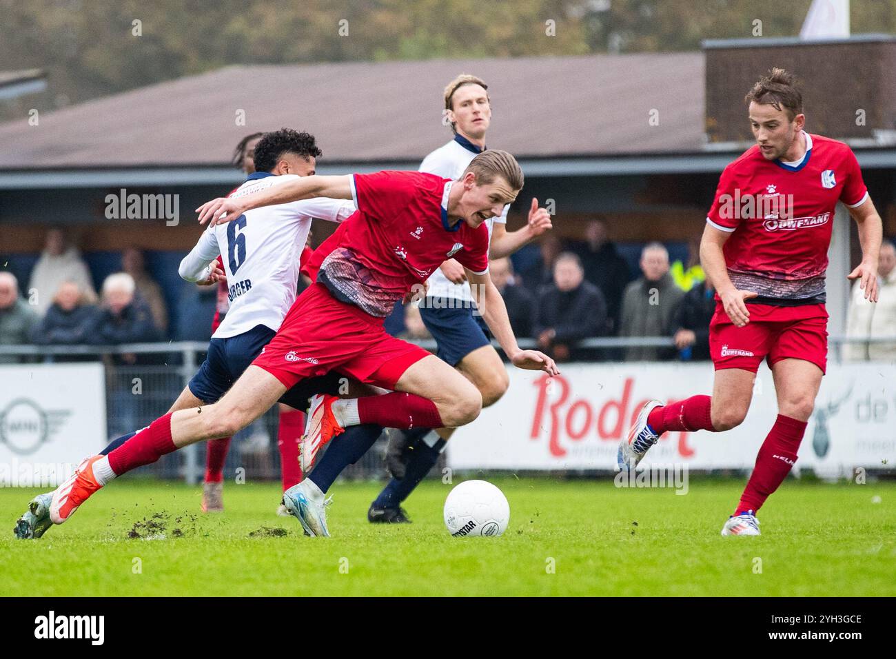 HEEMSTEDE, 09-11-2024, Sportcomplex RCH, Betnation Divisie, Dutch Tweede Divisie Football, saison 2024 / 2025. Match entre Koninklijke HFC - Quick Boys. Joueur de Quick Boys Milan Zonneveld. Banque D'Images