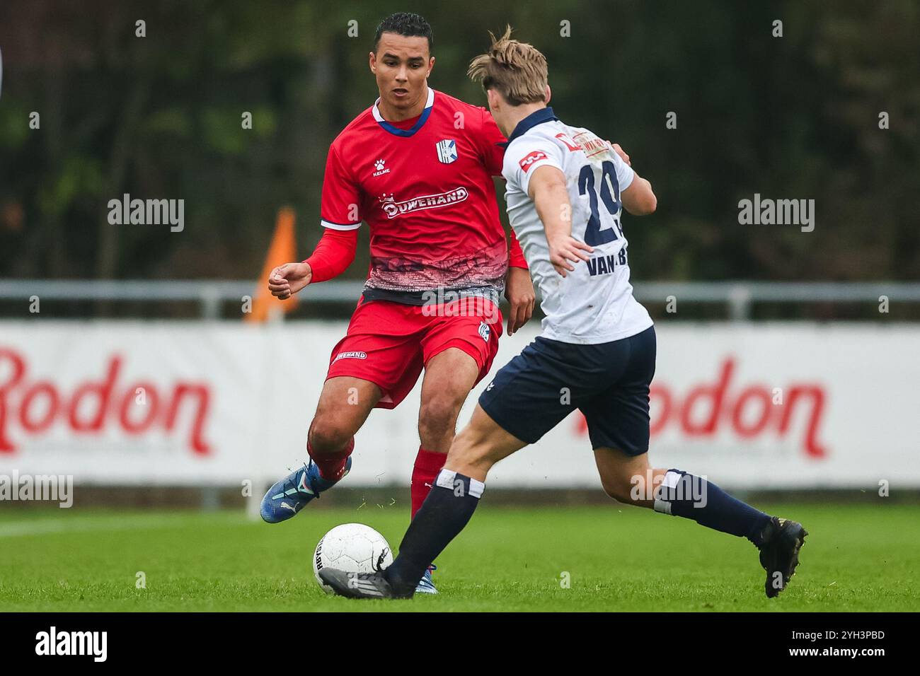 HEEMSTEDE, 09-11-2024, Sportcomplex RCH, Betnation Divisie, Dutch Tweede Divisie Football, saison 2024 / 2025. Match entre Koninklijke HFC - Quick Boys. Joueur de Quick Boys Ivailo Staal. Banque D'Images