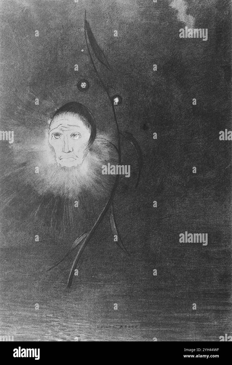 Odilon Redon - la fleur du marais - 1884 Banque D'Images