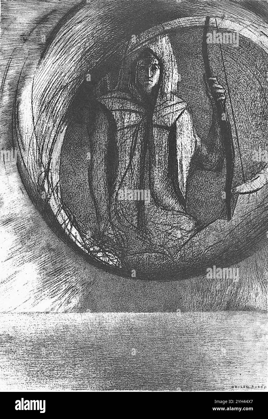 Odilon Redon - et au-delà, The Star Idol, The Apotheosis - 1891 Banque D'Images