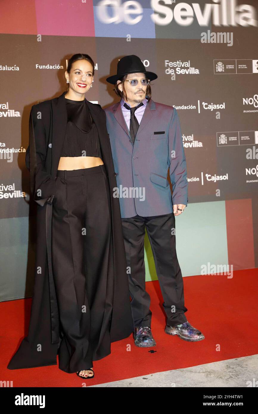 Séville, Espagne. 09 novembre 2024. Johnny Deep au photocall 'MODI-THREE DAYS OF THE WING OF MADNESS' crédit : CORDON PRESS/Alamy Live News Banque D'Images