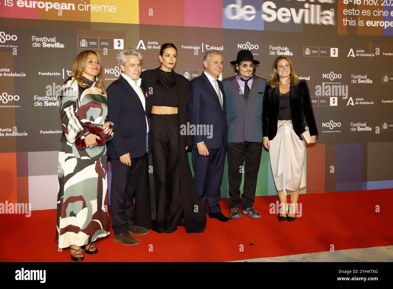 Séville, Espagne. 09 novembre 2024. Johnny Deep au photocall 'MODI-THREE DAYS OF THE WING OF MADNESS' crédit : CORDON PRESS/Alamy Live News Banque D'Images