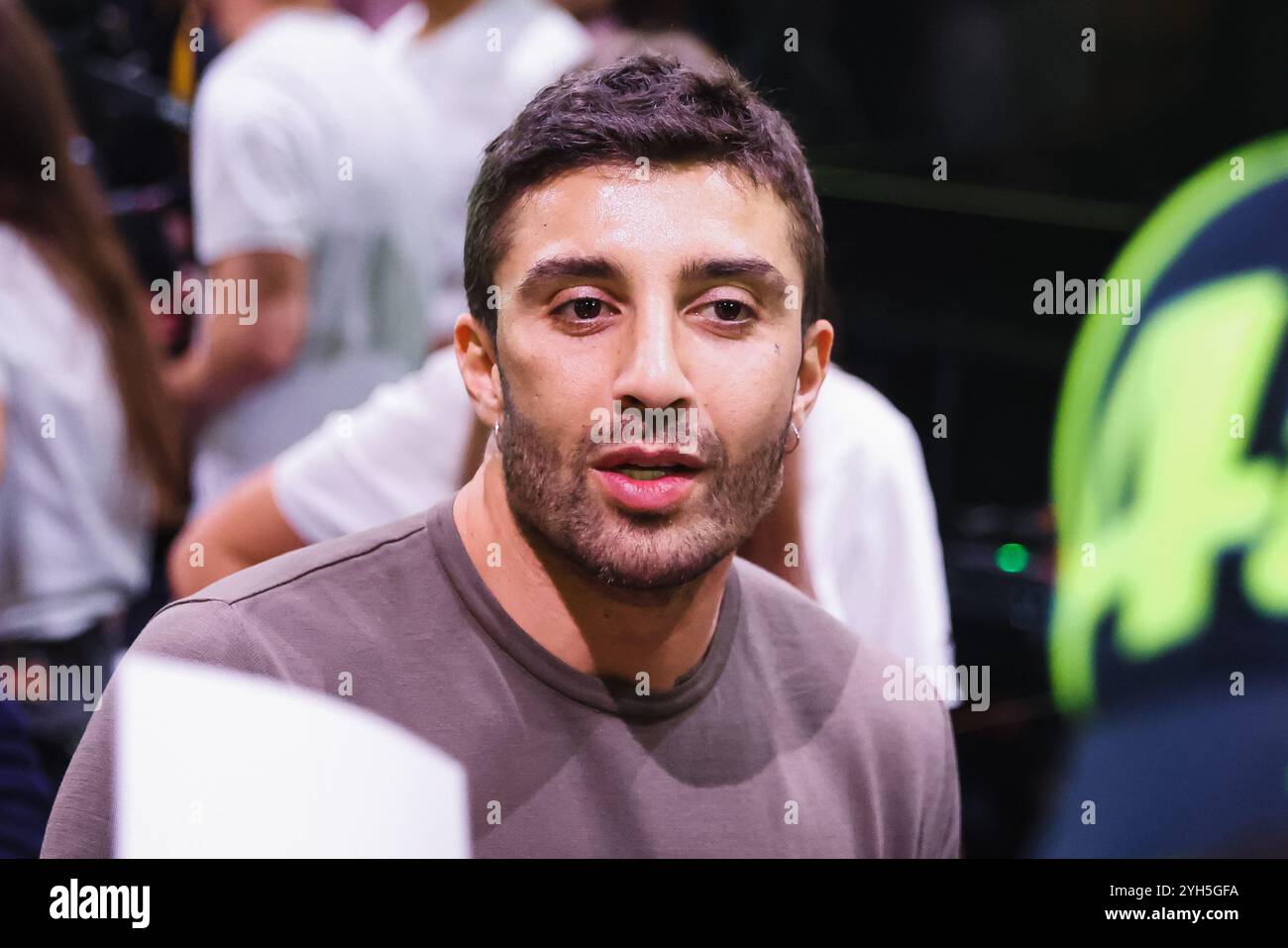 Milan, observations de célébrités - Andrea Iannone rencontre les fans à l'EICMA pour le 110ème anniversaire du salon du cycle et de la moto à Rho Fiera Milano. Sur la photo : Andrea Iannone Banque D'Images