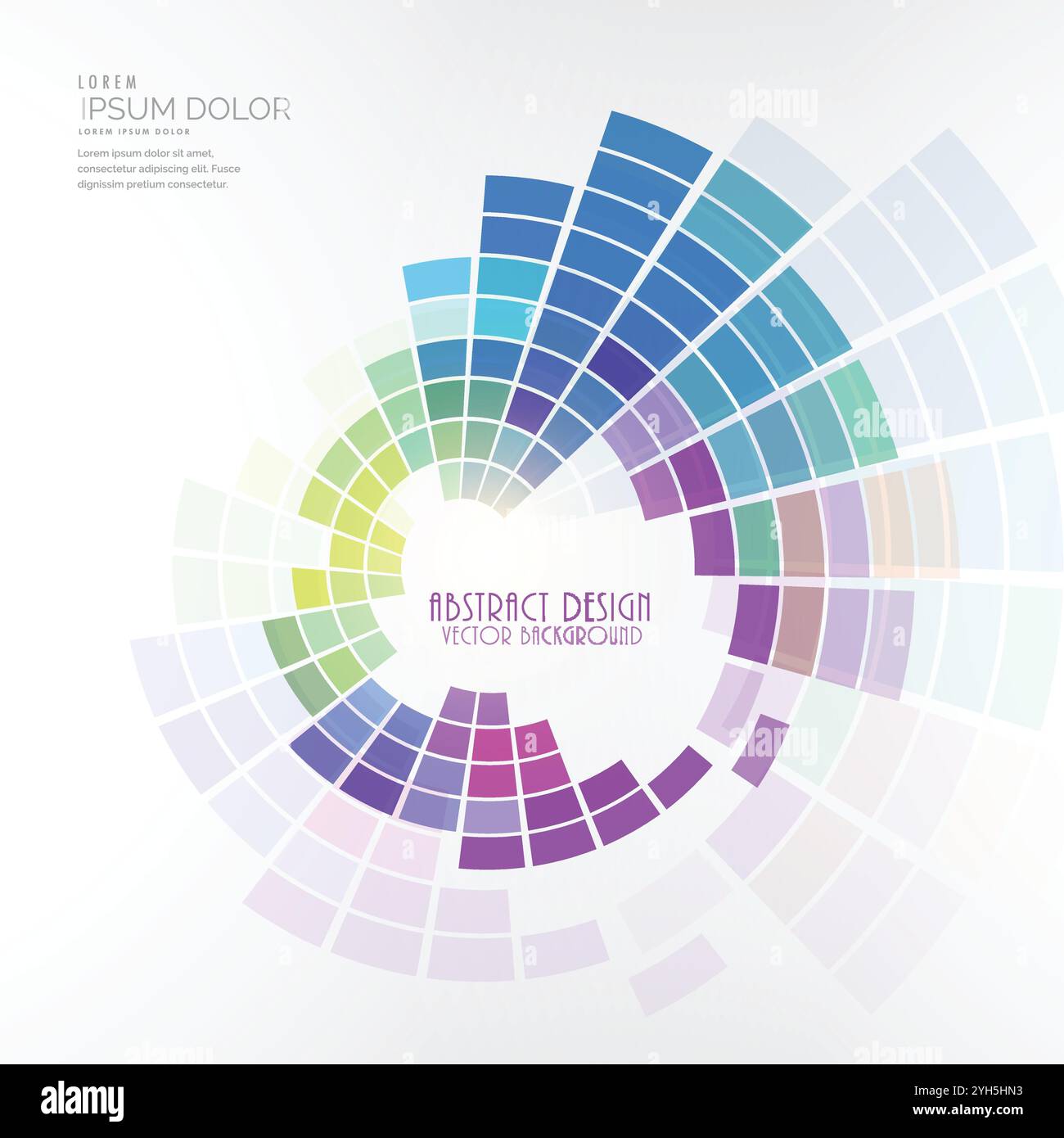 Mosaïque circulaire coloré fond vecteur conception Illustration de Vecteur