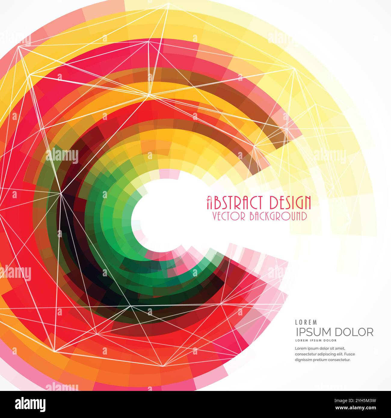 Colorful abstract vector background frame circle Illustration de Vecteur