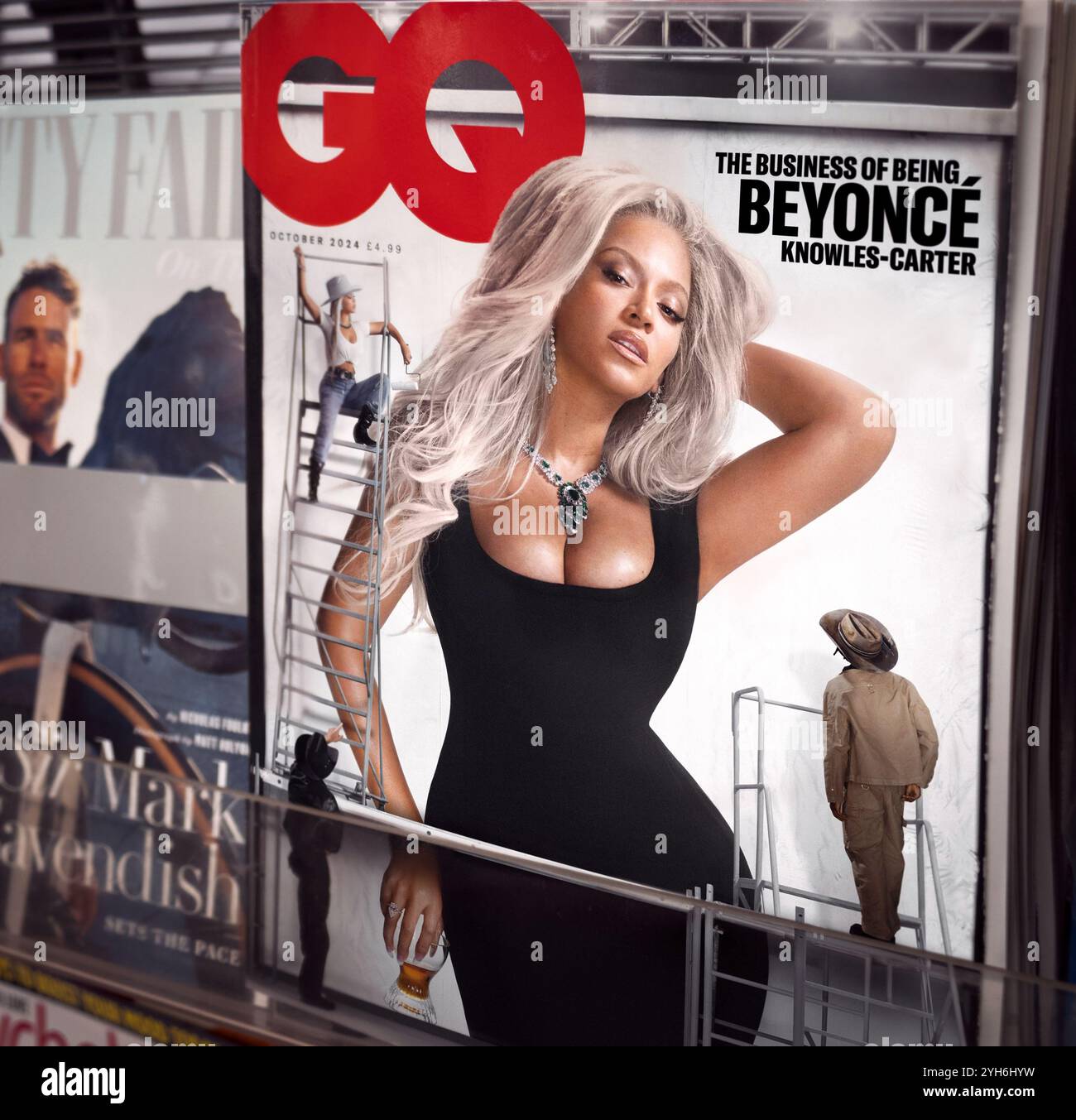 Beyonce Knowles carter - la chanteuse pop liste A orne la couverture du magazine GQ. L'un des artistes musicaux les plus vendus de tous les temps. Marié avec Jay-Z. Banque D'Images