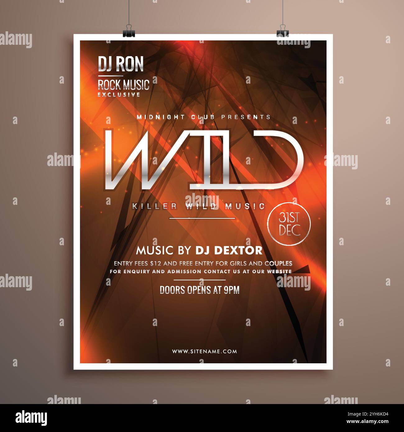 Sludgemonkey circulaire circulaire modèle dans résumé fond avec feux orange Illustration de Vecteur