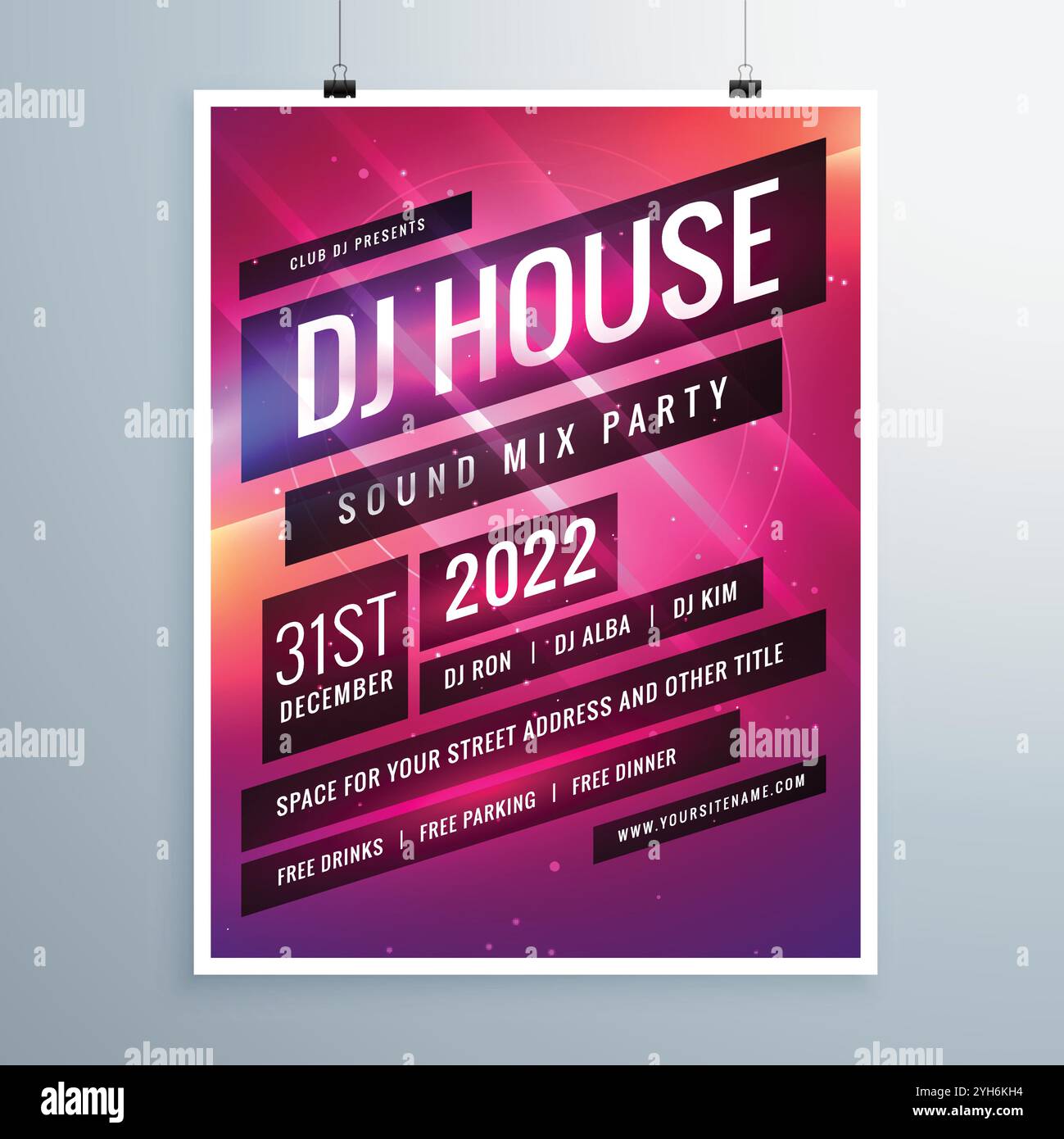 Music sound partie cas de modèle en résumé fond rose Illustration de Vecteur