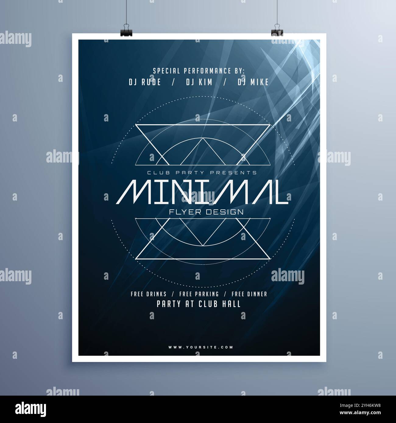 Peu de musique élégant modèle en bleu avec feux brillant résumé Illustration de Vecteur