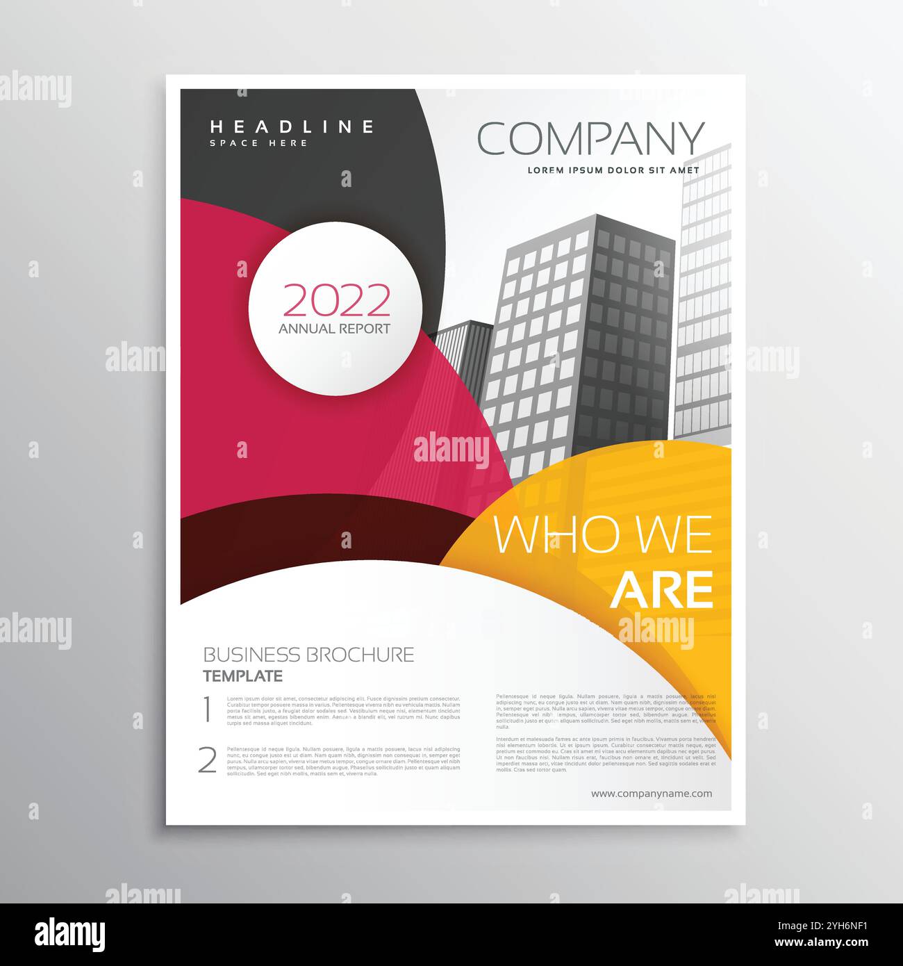 brochure créative avec illustration de la conception de modèle aux couleurs vives Illustration de Vecteur