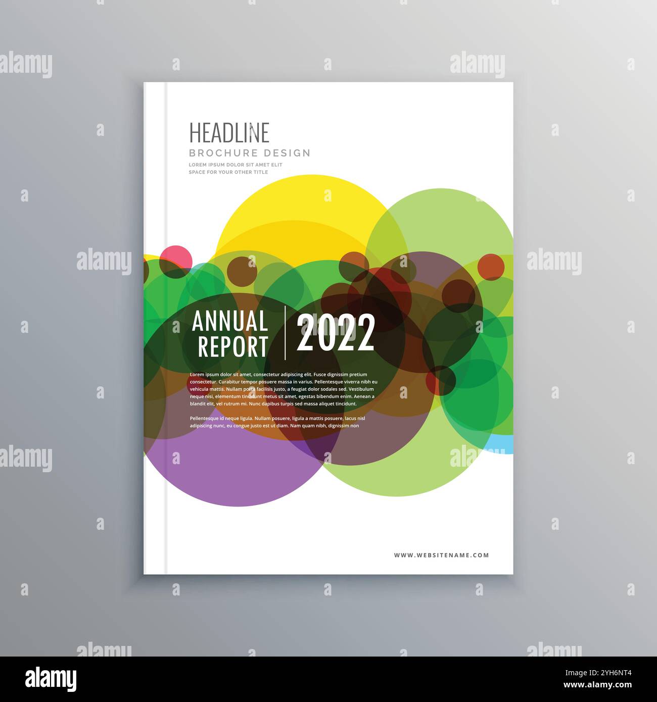 brochure créative avec illustration de la conception de modèle aux couleurs vives Illustration de Vecteur