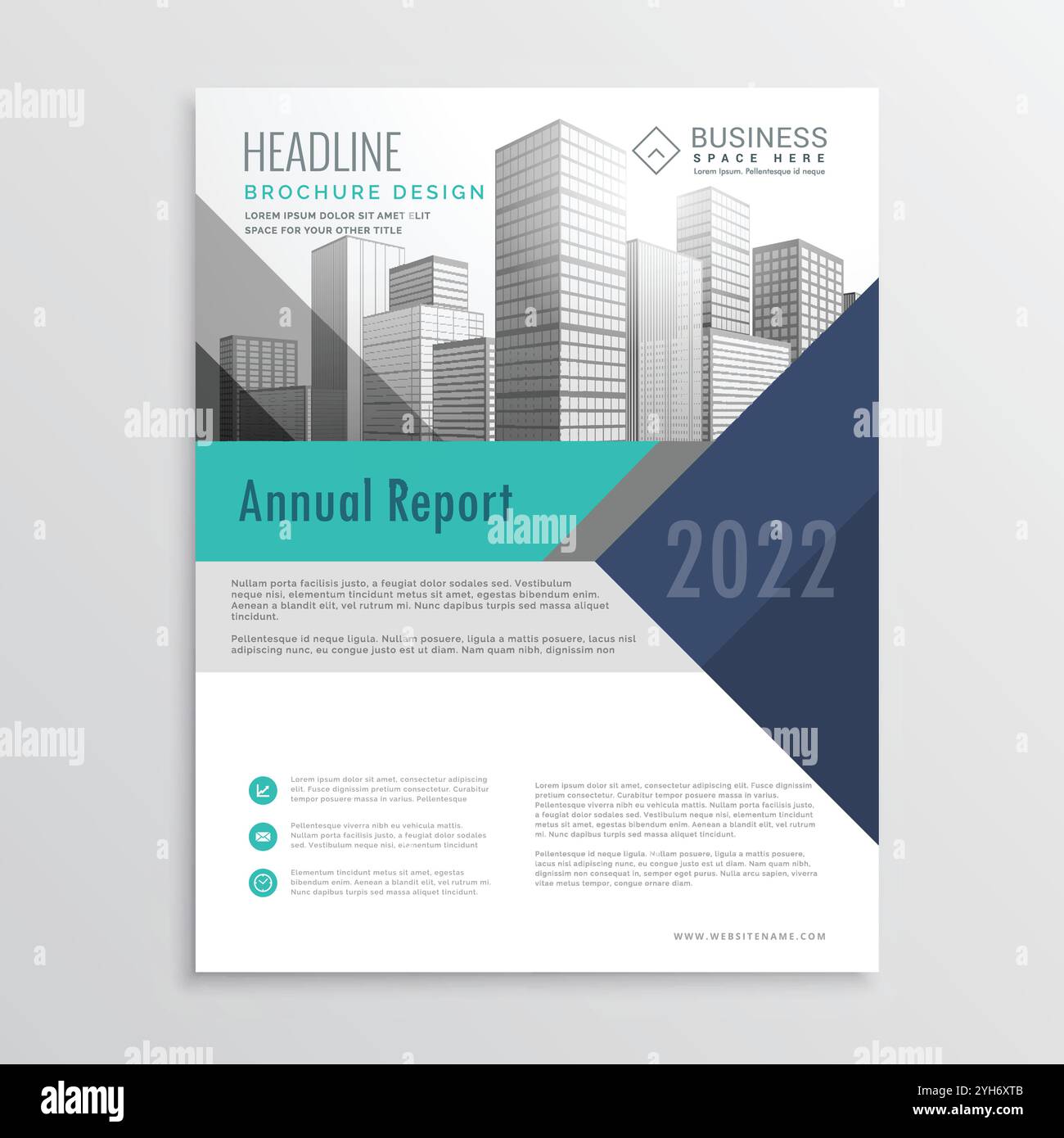 brochure créative avec illustration de la conception de modèle aux couleurs vives Illustration de Vecteur