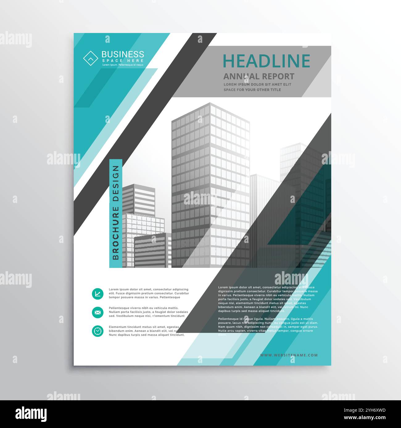 brochure créative avec illustration de la conception de modèle aux couleurs vives Illustration de Vecteur