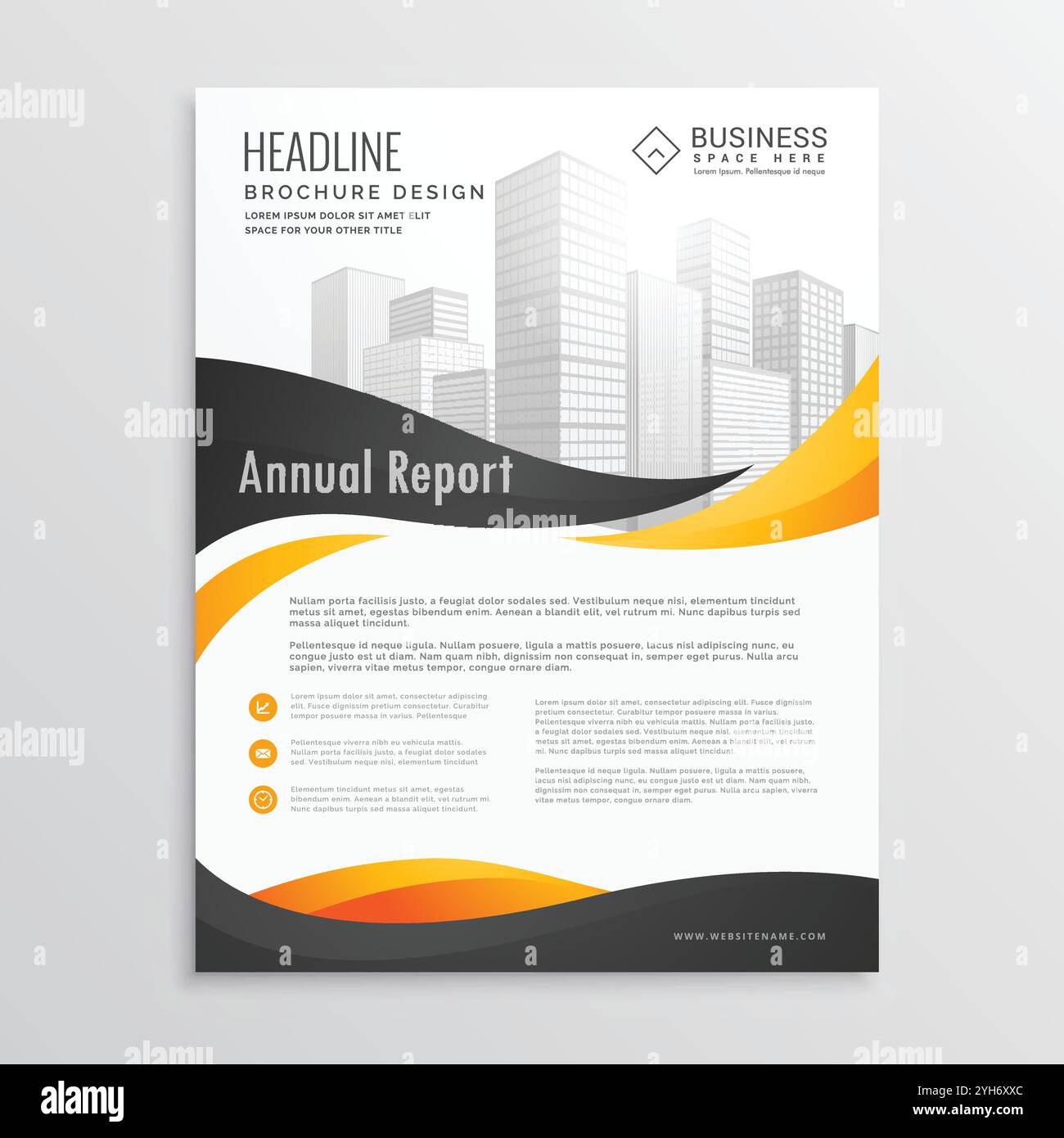 brochure créative avec illustration de la conception de modèle aux couleurs vives Illustration de Vecteur