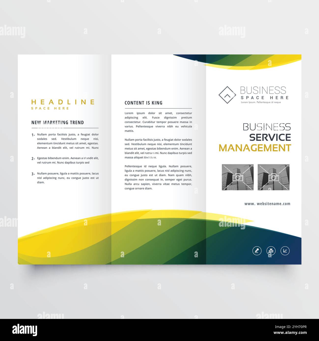 Creative business brochure en trois volets notice modèle de conception de corporation Illustration de Vecteur