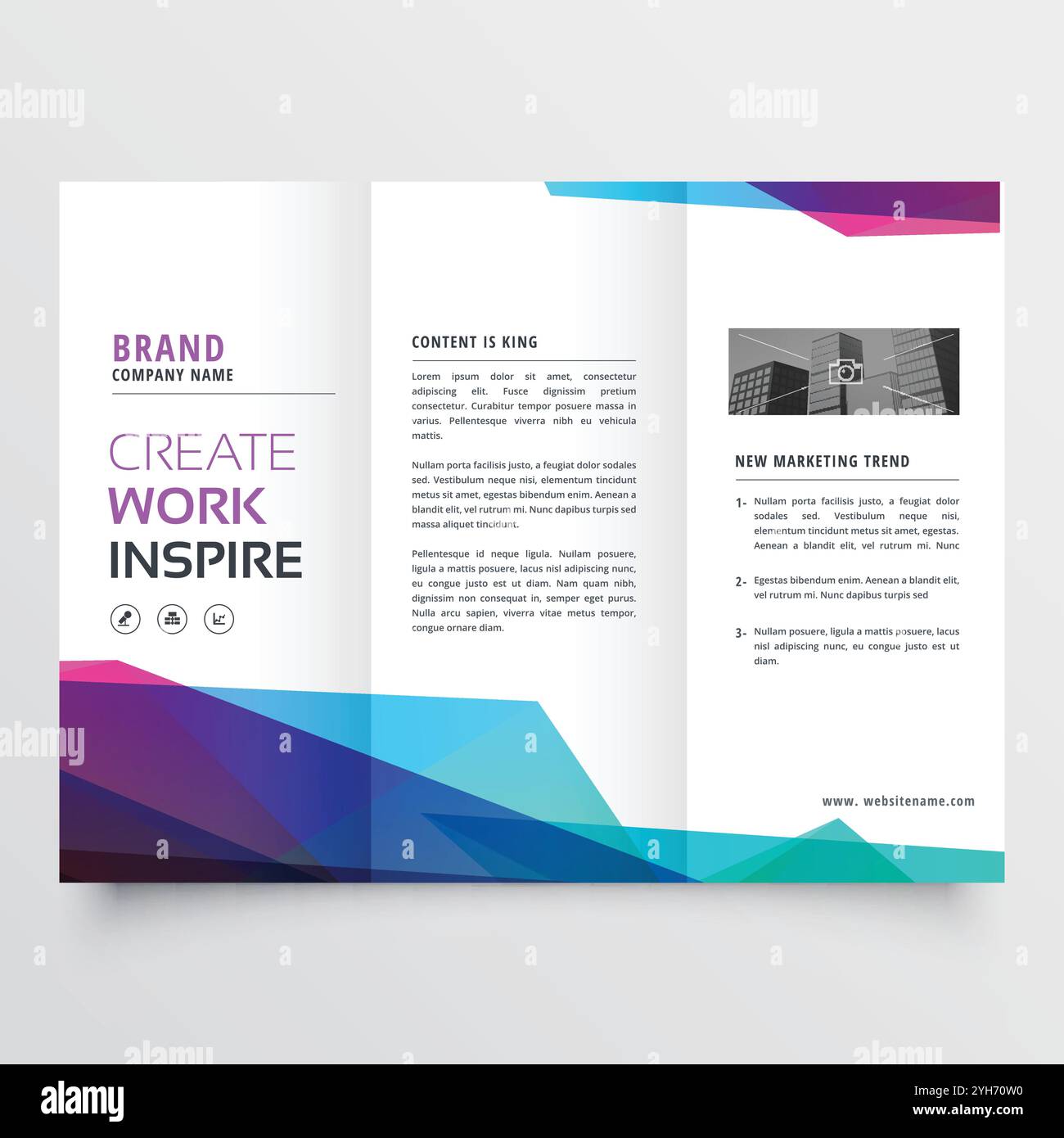 Abstract colorful brochure en trois volets du modèle de conception Illustration de Vecteur